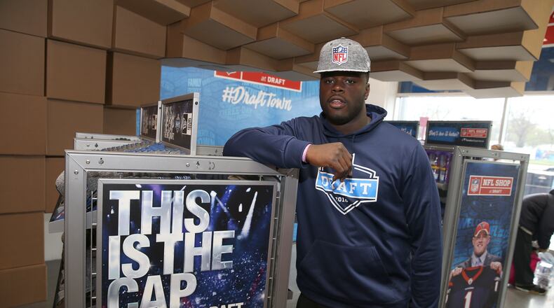 CHICAGO, IL - APRIL 27: Shaq Lawson at the NFL Store during NFL Draft Week 2016 on April 27, 2016 in Chicago, Illinois. (Photo by Tasos Katopodis/Getty Images for New Era Cap)
