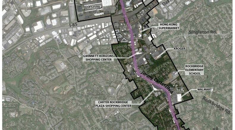 The Gwinnett Village CID is seeking survey input for Jimmy Carter Boulevard LCI master plan.