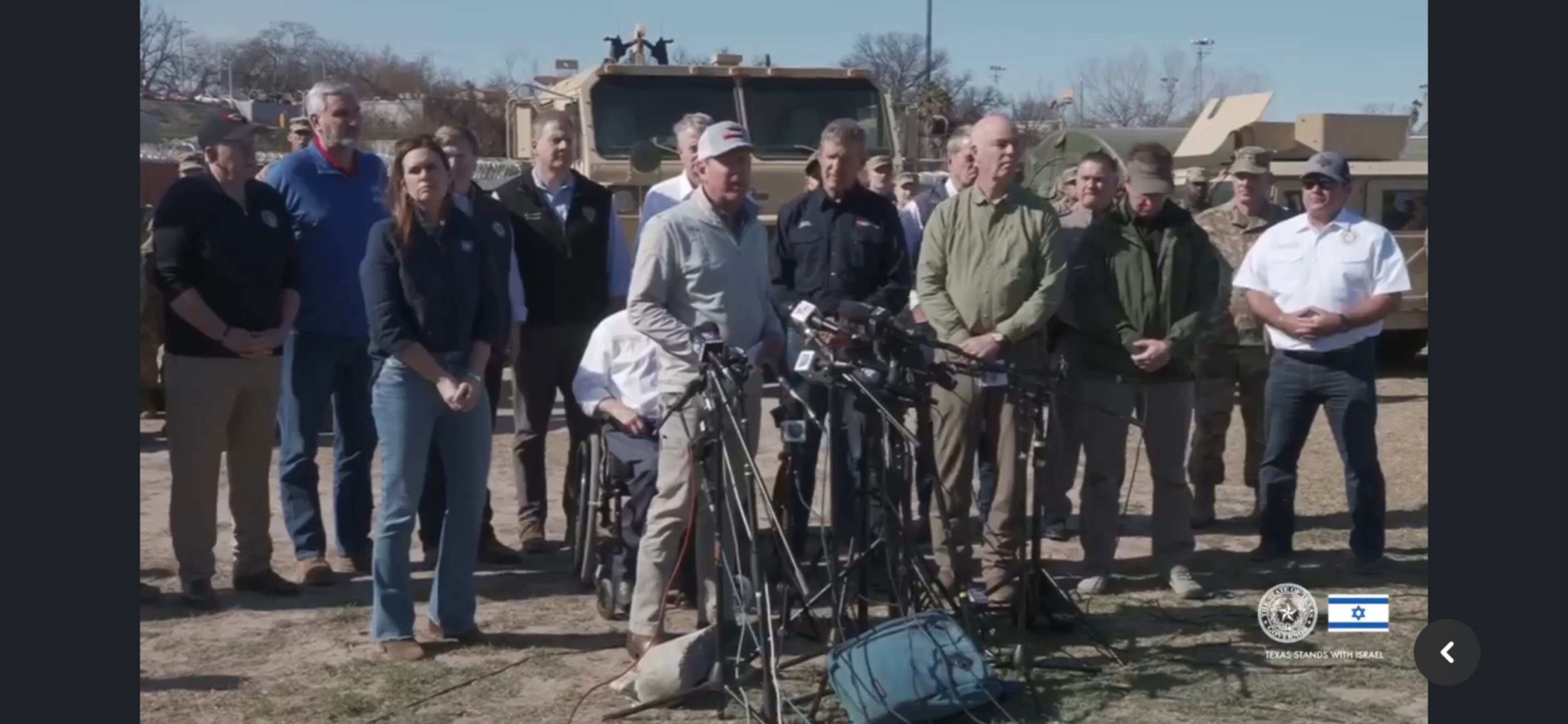 Gov. Brian Kemp joined Texas Gov. Greg Abbott and other Republicans at the U.S. border with Mexico to oppose President Joe Biden’s immigration policies. (Screenshot)