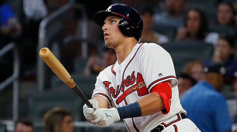 Austin Riley had 16 home runs entering Sunday's Braves-Marlins game. (Photo by Kevin C. Cox/Getty Images)