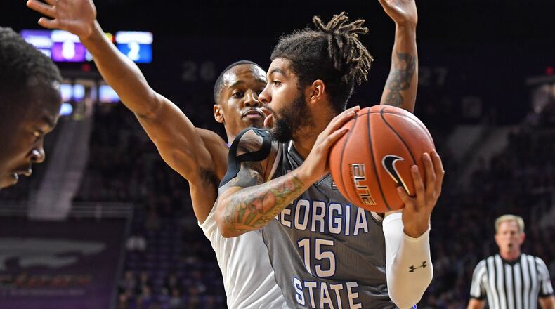 D'Marcus Simonds  (15) struggled Friday night but Georgia State still won.  (Photo by Peter Aiken/Getty Images)