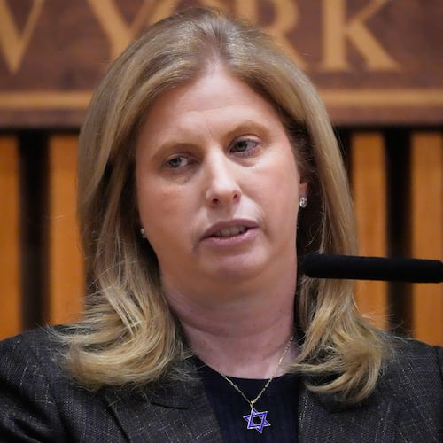 FILE - New York Police Commissioner Jessica Tisch speaks during a news conference in New York, on March 9, 2026. (AP Photo/Seth Wenig, File)