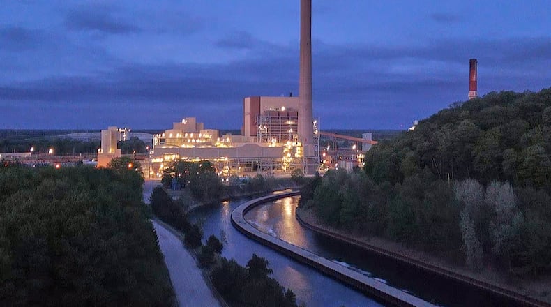 FILE - J.H. Campbell, a coal-burning power plant, operates in West Olive, Mich., Tuesday, May 19, 2026. (AP Photo/Julián Trejo Bax, File)