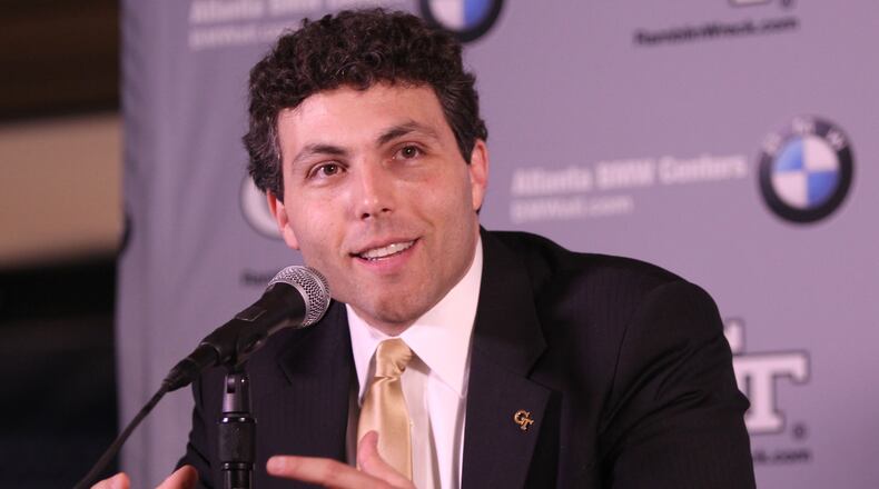 April 8, 2016 Atlanta - Georgia Tech's newly appointed basketball head coach Josh Pastner speaks at a press conference at Georgia Tech. TAYLOR CARPENTER / TAYLOR.CARPENTER@AJC.COM