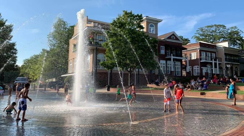 The Duluth City Council has authorized the construction of an outdoor seating deck area adjacent to the fountain at Town Green. (Courtesy City of Duluth)