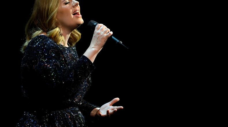 ANTWERPEN, BELGIUM - JUNE 12: Adele performs at SportPaleis on June 12, 2016 in Antwerpen, Belgium. The singer dedicated her 2-hour show to the victims of the deadly shooting at Pulse, a gay nightclub in Orlando, Florida.(Photo by Sascha Steinbach/Getty Images)