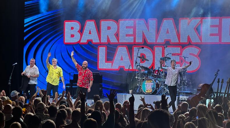The Barenaked Ladies finishing up their set at Chastain Park on June 30, 2023. They are coming back to Atlanta to headline the Saturday lineup at the Cherry Blossom Festival in Brookhaven on March 24, 2024. RODNEY HO/rho@ajc.com