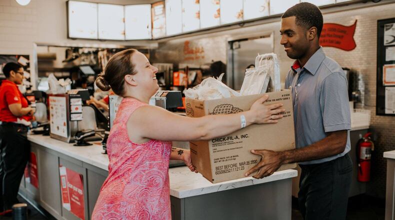 Chick-fil-A is just one of many restaurants and stores who help supply surplus food to the North Fulton Community Charities food panty. (Courtesy North Fulton Community Charities)