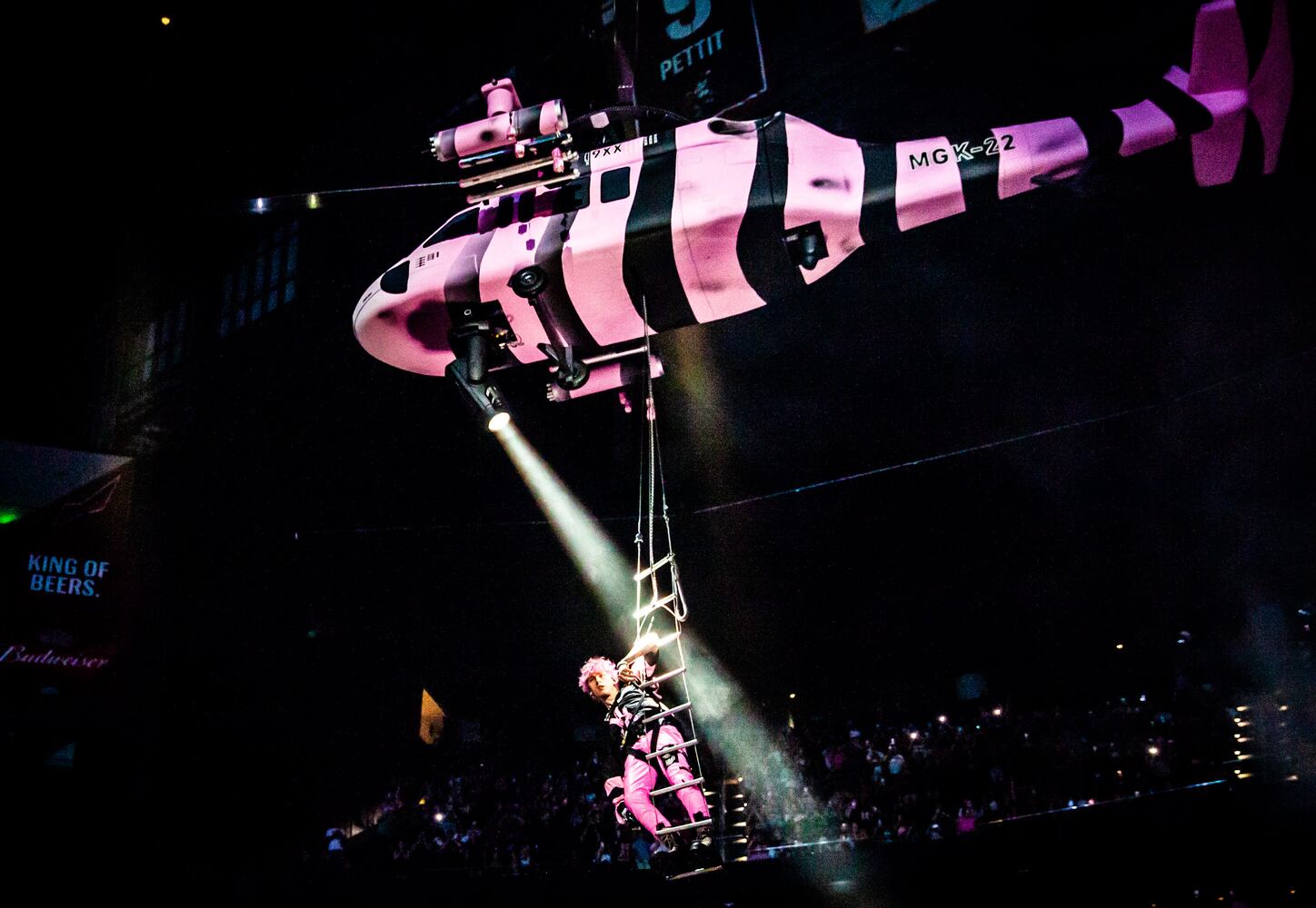 Machine Gun Kelly brings his Mainstream Sellout tour to State Farm Arena in Atlanta on Friday, June 17, 2022. (Photo: Ryan Fleisher for The Atlanta Journal-Constitution)