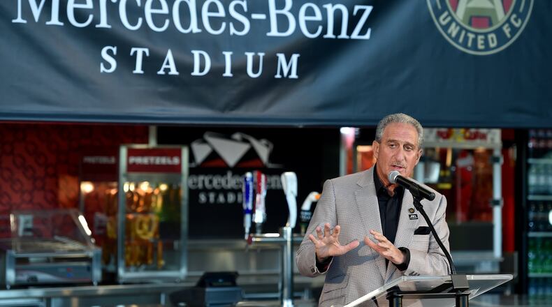 Falcons owner Arthur Blank announces plan for reduced concession-stand prices at Mercedes-Benz Stadium.