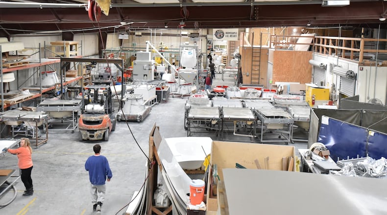 The MTI Baths factory floor. HYOSUB SHIN / HSHIN@AJC.COM