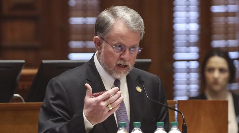 House Appropriations Chairman Terry England, R-Auburn, presented House Bill 792, the chamber’s version of the midyear budget. The spending plan now goes to the Senate, significantly different from the budget Gov. Brian Kemp proposed at the beginning of the legislative session. Bob Andres / robert.andres@ajc.com