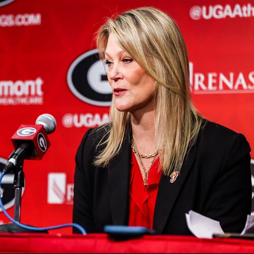 Georgia first-year coach Katie Abrahamson-Henderson won 22 games her first year in Athens and became the first UGA women's basketball coach to beat a Power 5 team in an NCAA tourney game since Andy Landers in 2013 when the Bulldogs eliminated Florida State. (Courtesy UGAAA)