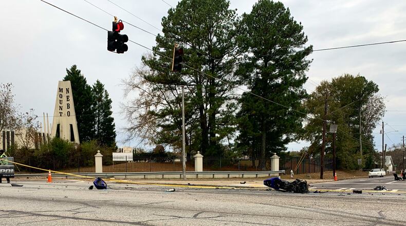Moreland Avenue was closed at McDonough Boulevard due to a deadly motorcycle crash, DeKalb police said.