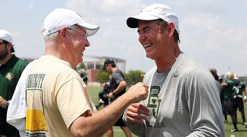 Former Baylor University president Ken Starr, left, and head football coach Art Briles were among those who were fired by the school’s board of regents in the wake of a major sexual assault scandal involving football players that has rocked the program.