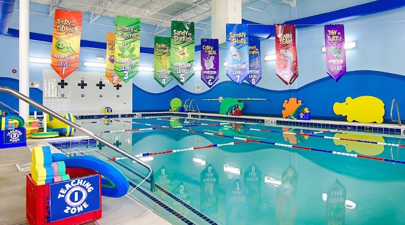 Aqua-Tots Swim School will open in early June at 5566 Chamblee Dunwoody Road, Dunwoody, with indoor, year-round swim lessons for children ages four months to 12 years. (Courtesy of Aqua-Tots)
