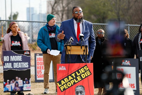 “Our actions must match our words,” Devin Franklin, senior policy counsel at the Southern Center for Human Rights, said Monday. “And recently, the actions of Mayor Andre Dickens have not matched his words.” In February, he held a news conference saying the center would reveal its latest findings on the poor conditions inside the detention center. (Miguel Martinez/AJC)