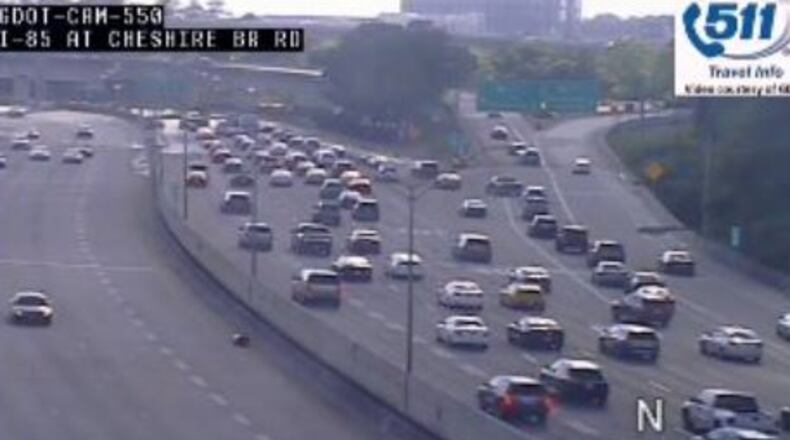 I-85 South reopened Saturday. (Credit: Georgia Department of Transportation)