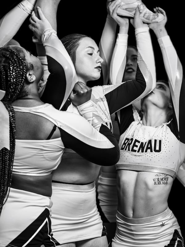 In all her portraits, including her series of Brenau cheerleaders called "Discordant Structure," artist Jill Frank brings monumentality and gravitas to the human condition. (Courtesy of Jill Frank)