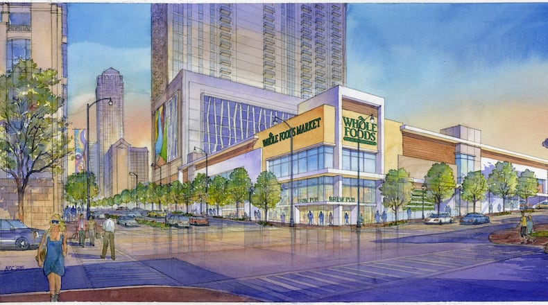 Miami-based the Related Group plans to build a new high-rise apartment tower in Midtown at 14th and West Peachtree streets that would include a Whole Foods grocery store. The 38-story tower is expected to include 390 units.