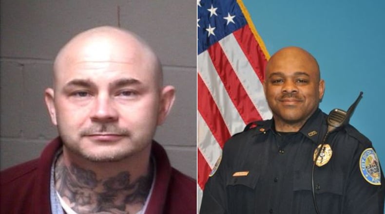 Authorities said Chamblee police Sgt. Brian Calamease (right) shot Paul David Johnson II in the chest Sunday morning.