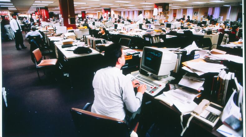 In 1993, Atlanta had two city papers, The Atlanta Journal and the Atlanta Constitution. The newsrooms merged years earlier, but they didn't become The Atlanta Journal-Constitution until 2001. (AJC 1993)