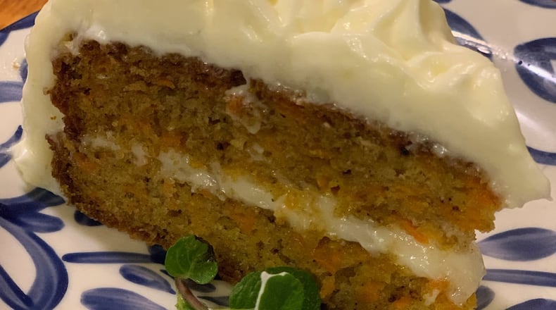 Carrot cake from Mercer Street Meals can be rich and satisfying even without a lot of icing. (Courtesy of Mercer Street Meals)