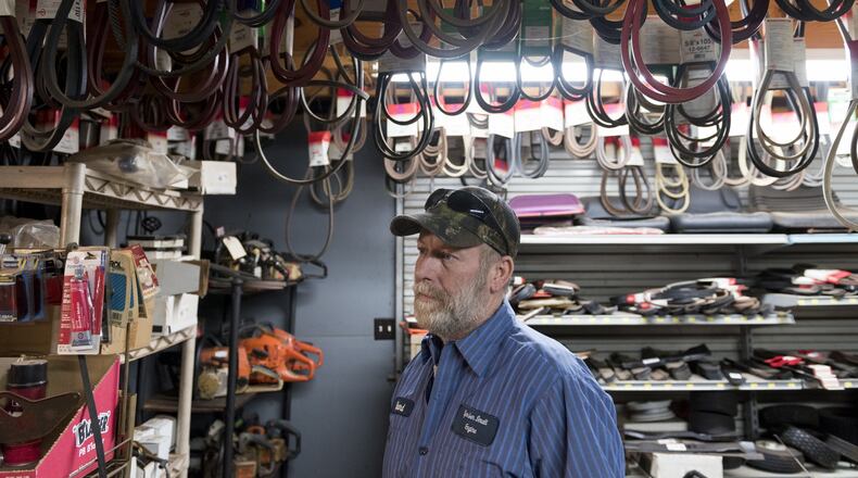 Richard Yarber, the owner of Yarber Small Engines in Homer, has an explanation for why nearly 9 out of 10 residents in Banks County voted for Donald Trump and why they remained pleased with his first month in the White House. “He didn’t come out and sugarcoat anything,” Yarber said. “He told us what we needed to do.” (DAVID BARNES / SPECIAL)