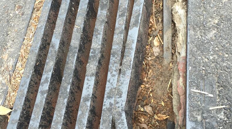 Kirby Smith wants to see this dangerous storm grate fixed soon in Atlanta. Photo/Kirby Smith.