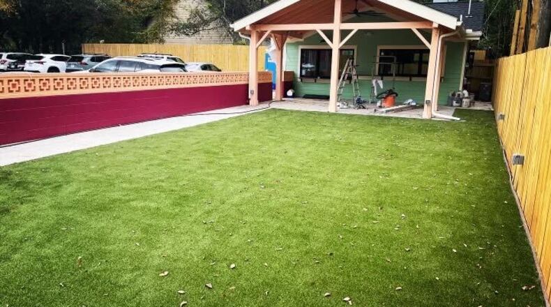 The counter-service Velvet Hippo features an outdoor seating area with turf. / Courtesy of Aaron Russell