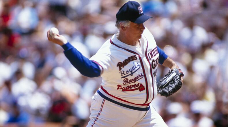 A 42-year-old Gaylord Perry signed with the Braves 11 wins short of 300. He went 8-9 with a 3.94 ERA in 23 starts. Perry won 314 games and struck out 3,534 batters over a 22-year career that included the one-year stop in Atlanta.