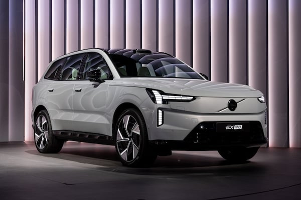 A Volvo EX90 is a luxurious, three-row electric SUV. (Courtesy of Volvo Car USA)