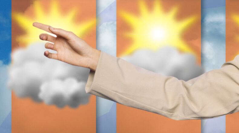 Woman presenting the weather forecast on TV (George Doyle / Stockbyte / Getty Images)