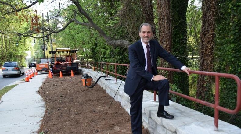 Council Member Joe Gebbia says recently completed sidewalks have been one of the top priorities along E. Roxboro Road. CONTRIBUTED