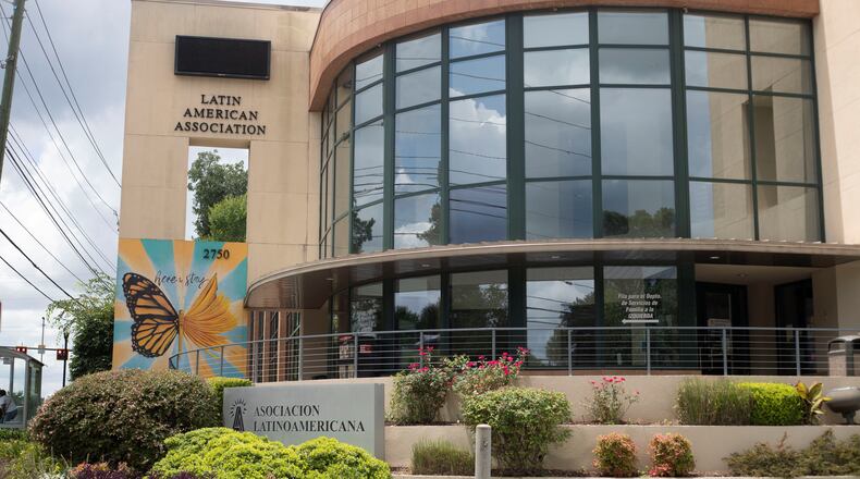 07/14/2021 — Atlanta, Georgia — The exterior of the Latin American Association in Atlanta, Wednesday, July 14, 2021. (Alyssa Pointer/Atlanta Journal Constitution)