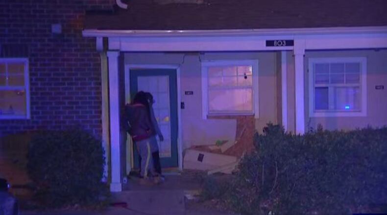 Five children were asleep upstairs when the car hit the home on Magnolia Way and pushed in the front door shortly after midnight, Atlanta police said.