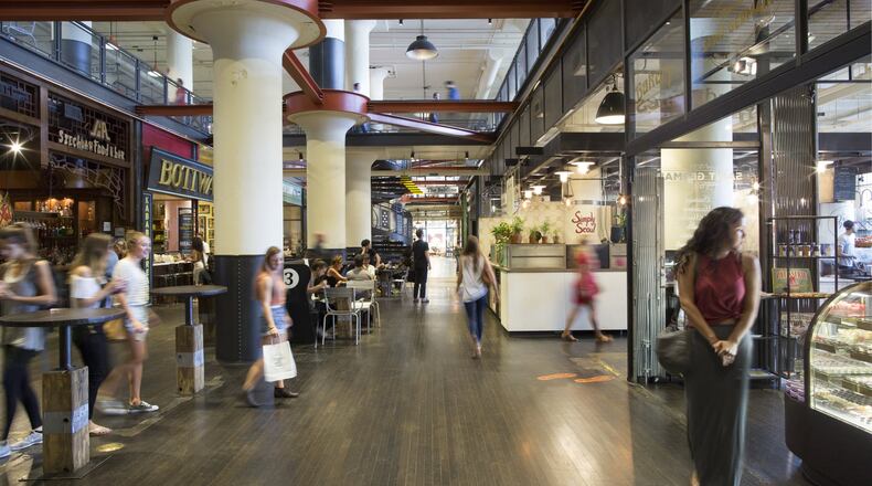 A view of the food court at Ponce City Market.