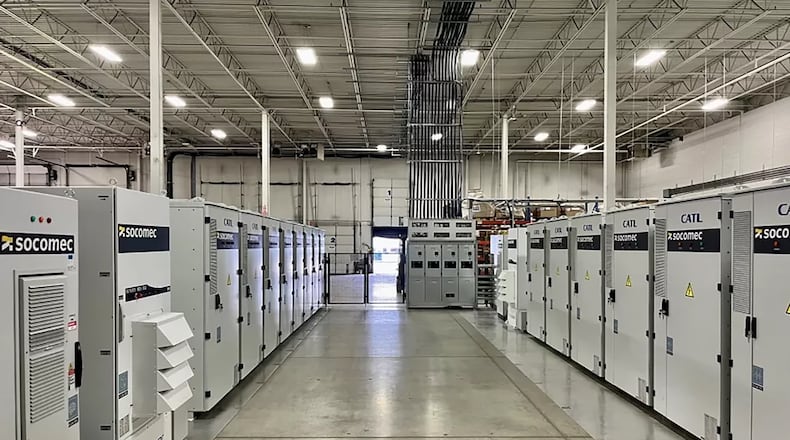 Electrical equipment and components manufactured by Socomec Group, which announced a Suwanee facility in November 2025. (Handout)