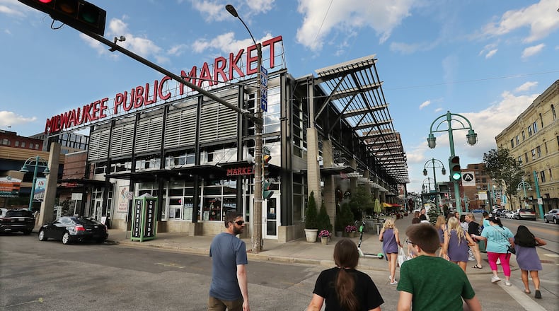 The industrial-chic Milwaukee Public Market is a main destination located in the Historic Third Ward neighborhood. The market's founders drew inspiration for the development from the Pike Place Market in Seattle, Washington, envisioning a space that would support smaller, local businesses. Typical food offerings include bakery items, meats, produce, seafood, soup, cheese, spices, wine, coffee and candies. Curtis Compton / Curtis.Compton@ajc.com