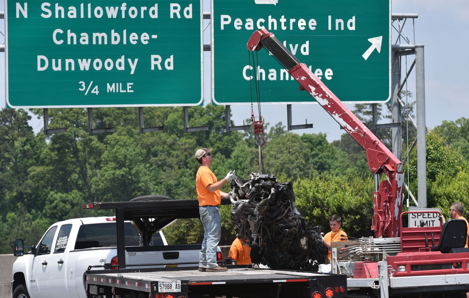 Plane crash I-285 Atlanta