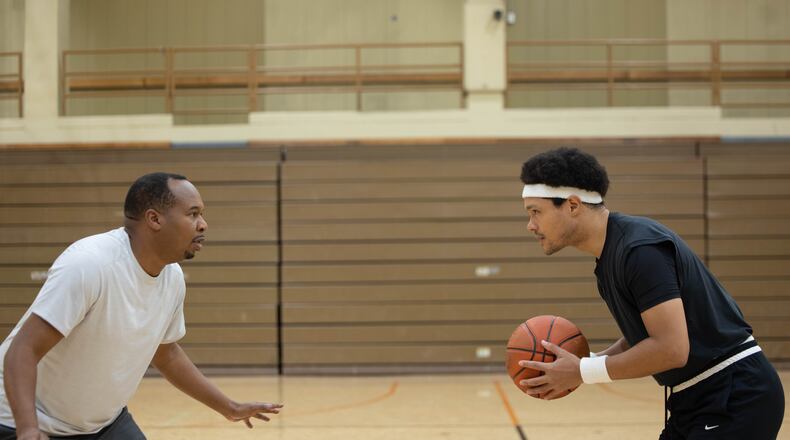 Trevor Noah and Roy Wood Jr. in a skit shot and aired in Atlanta for the fourth and final live taping of "The Daily Show" at the Tabernacle that aired November 3, 2022. COMEDY CENTRAL