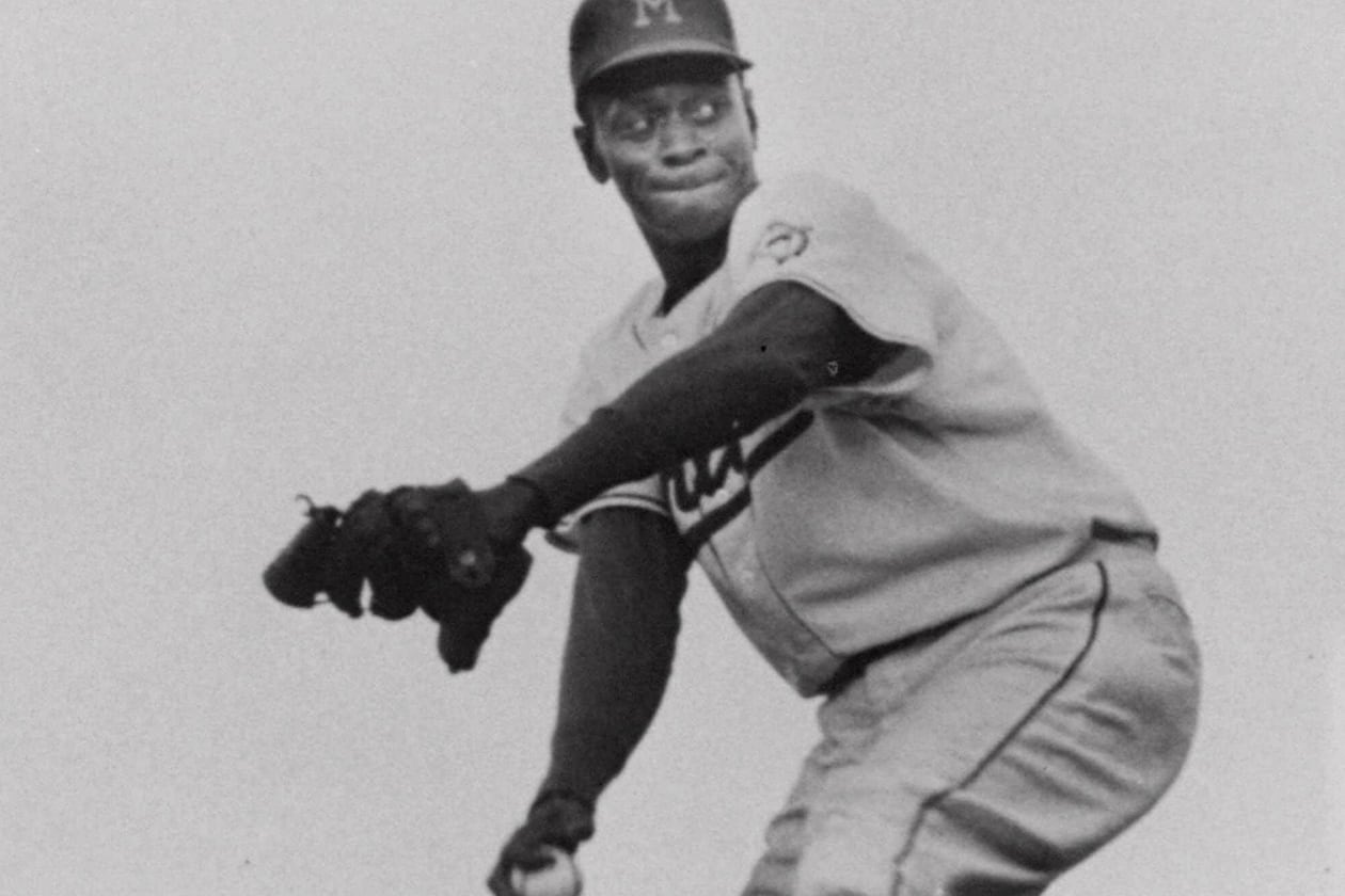 FILE--Miami Marlin's Leroy 'Satchel' Paige winds up for the pitch against the Montreal Royals in the second game of the doubleheader April 29, 1956 in Miami. (AP Photo/File)