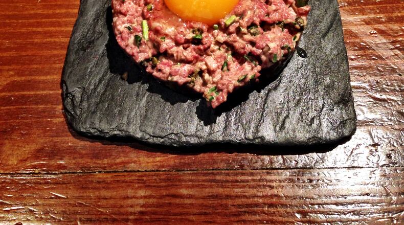 Beef heart tartare at Wrecking Bar. / Photo credit: Wyatt Williams