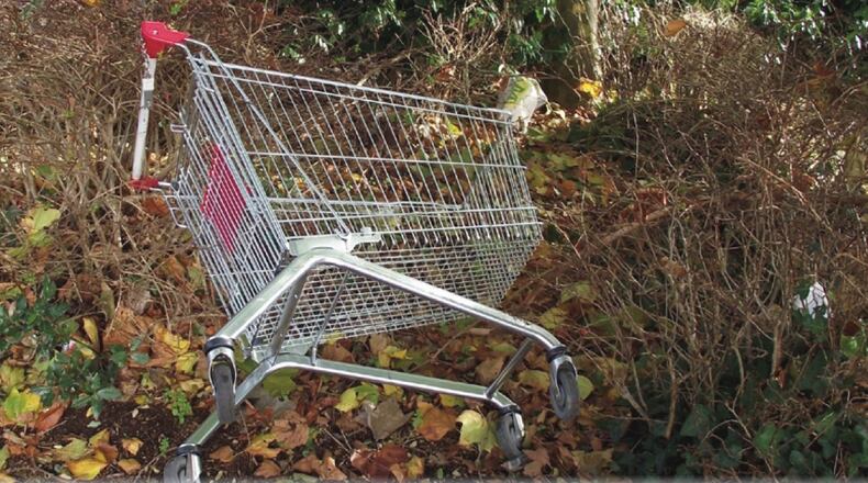 Suwanee is concerned about shopping carts that are abandoned throughout the city and are considering adoption of an ordinance to address the problem. (Courtesy City of Savannah)
