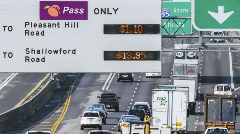 Georgia plans a 120-mile system of toll lanes across metro Atlanta.