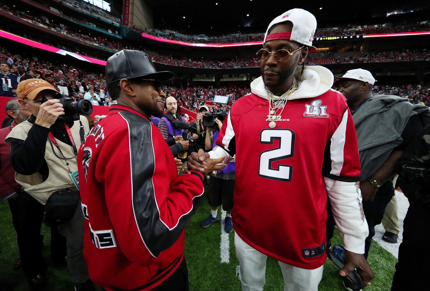 Atlanta celebrities at the Super Bowl