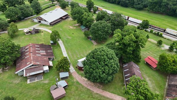 The property for sale includes 64 acres and 17 buildings that span much of the Gay's historic center. (Courtesy of Courtesy of Bonneau & Co.)