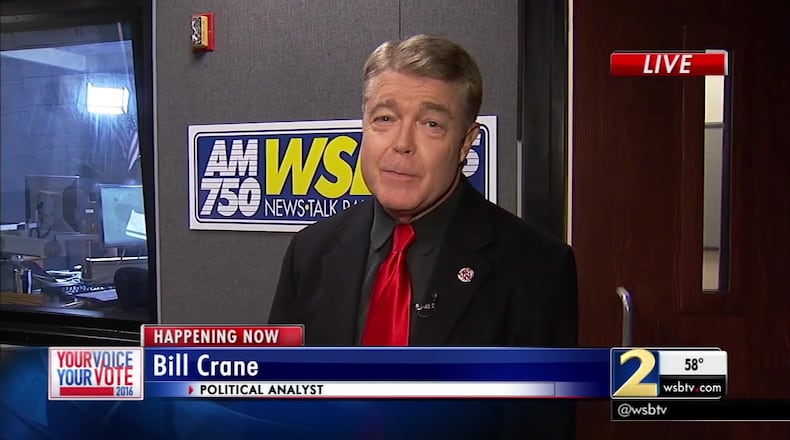 Channel 2 political analyst Bill Crane returns to the station in 2024. This is a shot of him on TV from 2022.