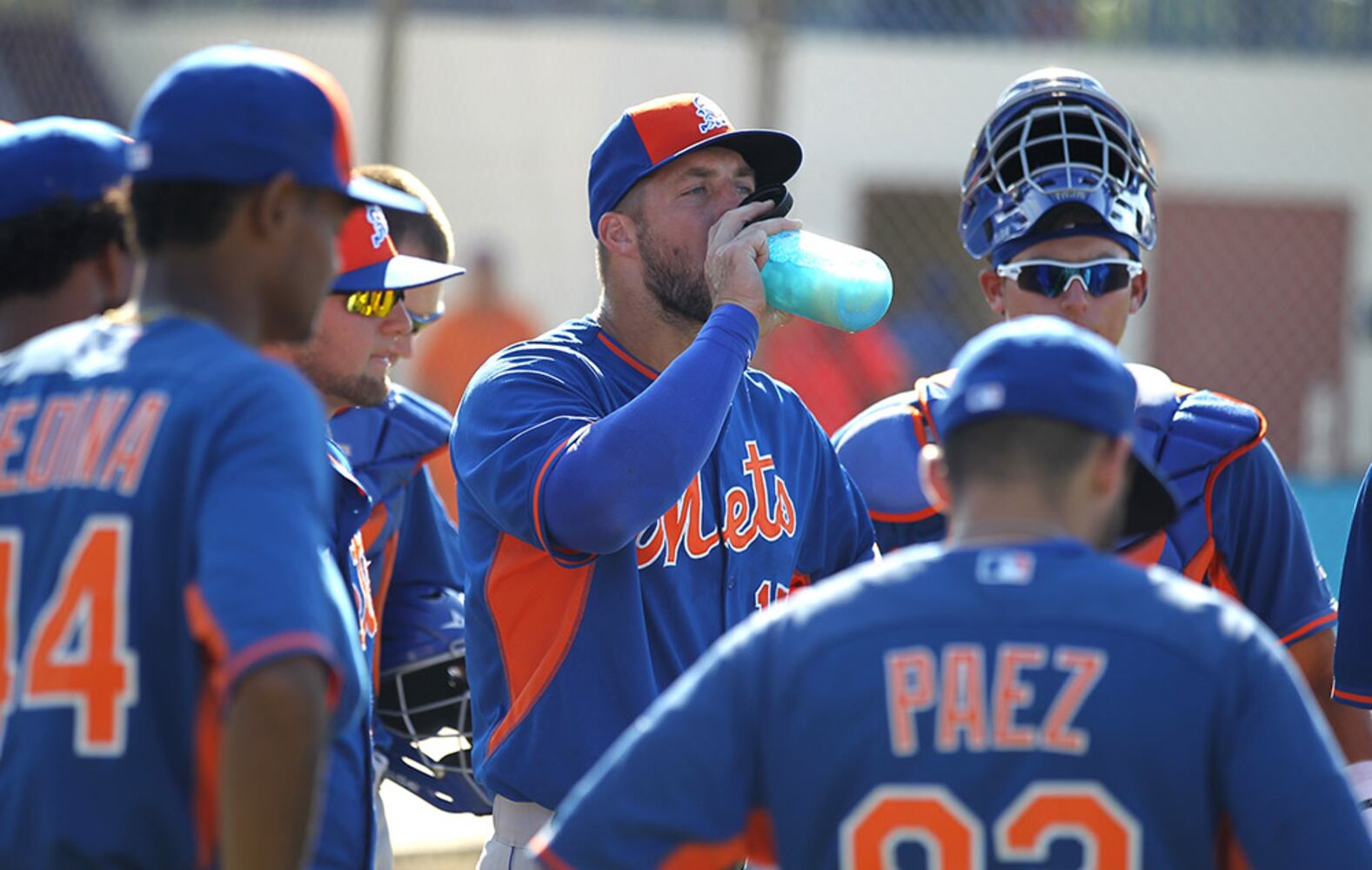Tim Tebow trains with New York Mets