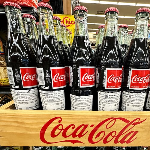 "Mexican Coke," as the Mexico-produced Coca-Cola product is often called, uses cane sugar and is sold in many stores in the U.S. (Nam Y. Huh/AP 2025)